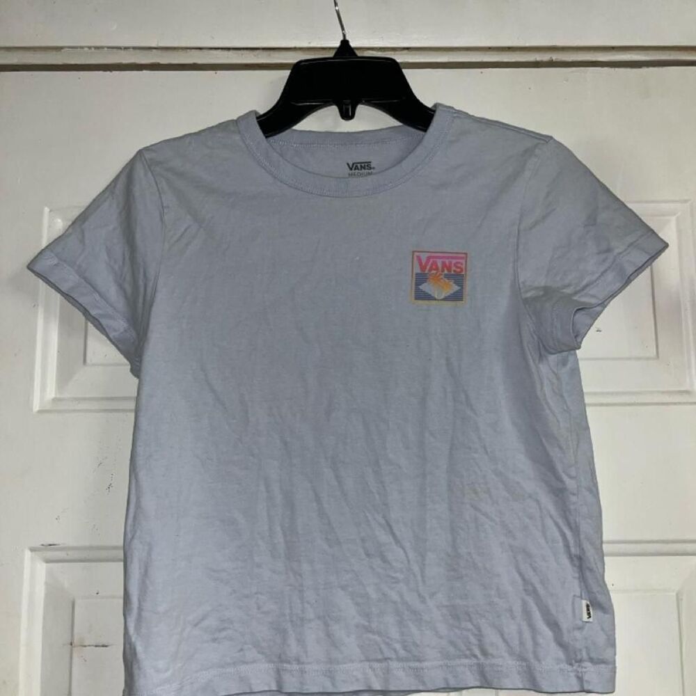 Vans Men's Blue and White T-shirt